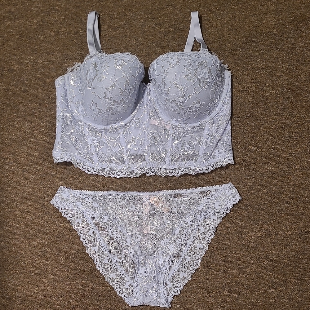 Victoria's Secret Multi-way Bustier Bra and Panty Set 38D/Large NWT Set Of 3